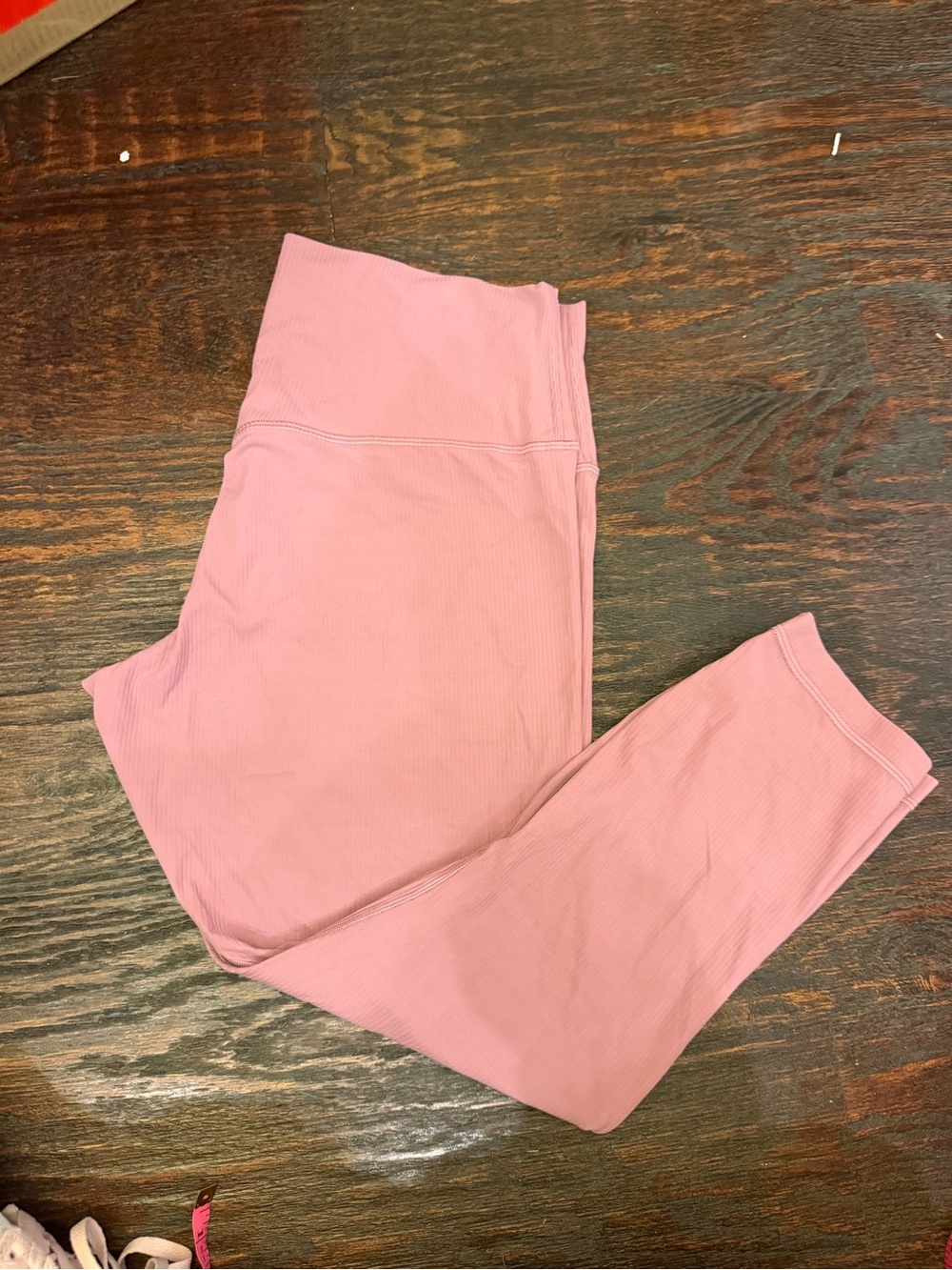 lululemon athletica Rose Pink Ribbed Leggings